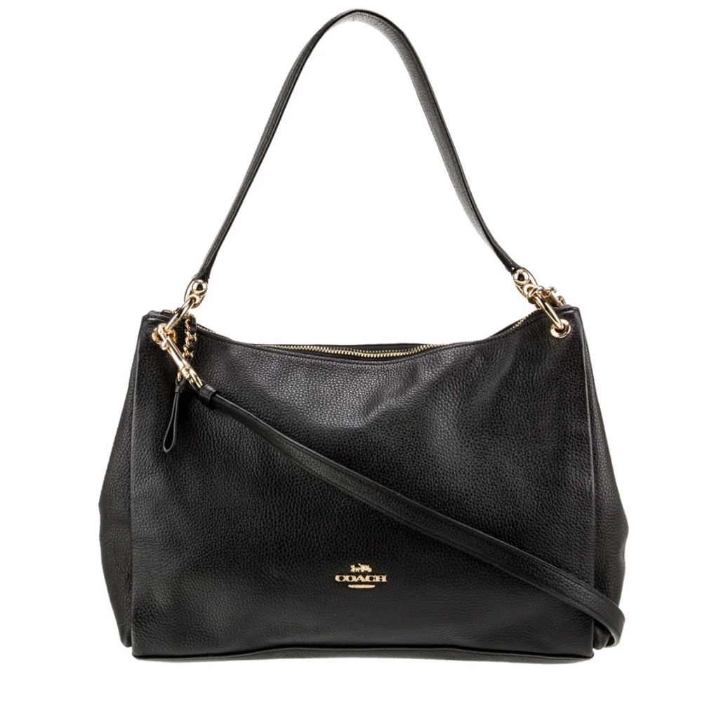 Coach Mia Shoulder Bag Pebbled Leather Gold Hardware